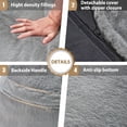 thumbnail image 5 of Bean Bag Chair Sofa Memory Foam Pre-Filled Bean Bag Chairs Stuffed Beanbag Sofa Lazy Bean Bag Sofa for Adults, Bean Bag Couch for Gaming, Reading & Relaxing(Faux Fur, Light Grey), 5 of 7