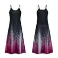 thumbnail image 3 of Fesfesfes Womens Dress Floral Print Round Neck Spring Dress Loose Casual Sleeveless Dress for Women Loose Luminous Print Casual Vest Long Dress, 3 of 5