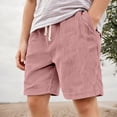 thumbnail image 2 of Hiijoy Boys Casual Corduroy Shorts Elastic Waist Drawstring Shorts Kids Athletic Shorts, 2 of 6
