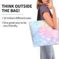 thumbnail image 4 of Large Capacity Single Shoulder Shopping Bag 19.7×15.7×5.9in Main Pocket Large To Accommodate Your Daily Needs Can Be Portable Can Be A Single Shoulder Back Gray Tie-Dye Background Rainbow Colors_4, 4 of 8