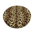 thumbnail image 2 of Round Bar Stool Seat Covers, stylish Leopard golden print Elastic Round Chair Cover Stool Seat Slipcover Bar Stool Cushions Round Pad for 12-14 inch, 2 of 7