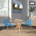thumbnail image 2 of LeisureMod Modern Asbury Dining Side Chair With Chromed Legs in Blue Set of 2, 2 of 7