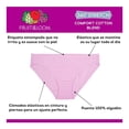 thumbnail image 4 of Hipster Fruit of the Loom para dama, Colección 360⁰ Stretch Comfort Cotton, Multicolor Talla 7, 3 Piezas, 4 of 4