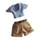 thumbnail image 3 of Figuras de acción a escala 1/12, ropa, camiseta, pantalones cortos, conjunto con cinturón, disfraz elegante estilo B, 3 of 9