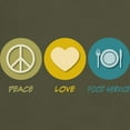 thumbnail image 3 of CafePress - Peace Love Food Service T Shirt - Men's Classic Graphic Cotton T-Shirt, 3 of 4