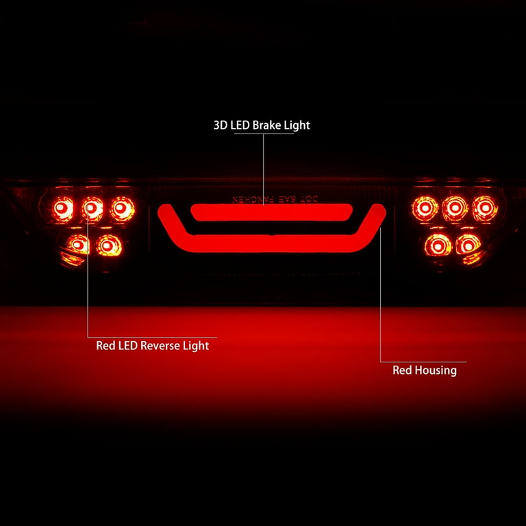 DNA Motoring TL LED 3D E9009 RD RD 3D LED Bar Tail Light/Brake Lamp [for 09 11 BMW E90 LCI 4Dr Sedan