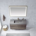 thumbnail image 6 of Palencia 48" Single Sink Wall-Mount Floating Dark Oak Bathroom Vanity w/ Mirror, 6 of 7