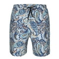 thumbnail image 3 of Pofeuu Paisley Floral Branches Prin Men's Swim Trunks Quick Dry Bathing Suit Swimming Board Shorts Mesh Lining Beach Swimwear-Large, 3 of 6
