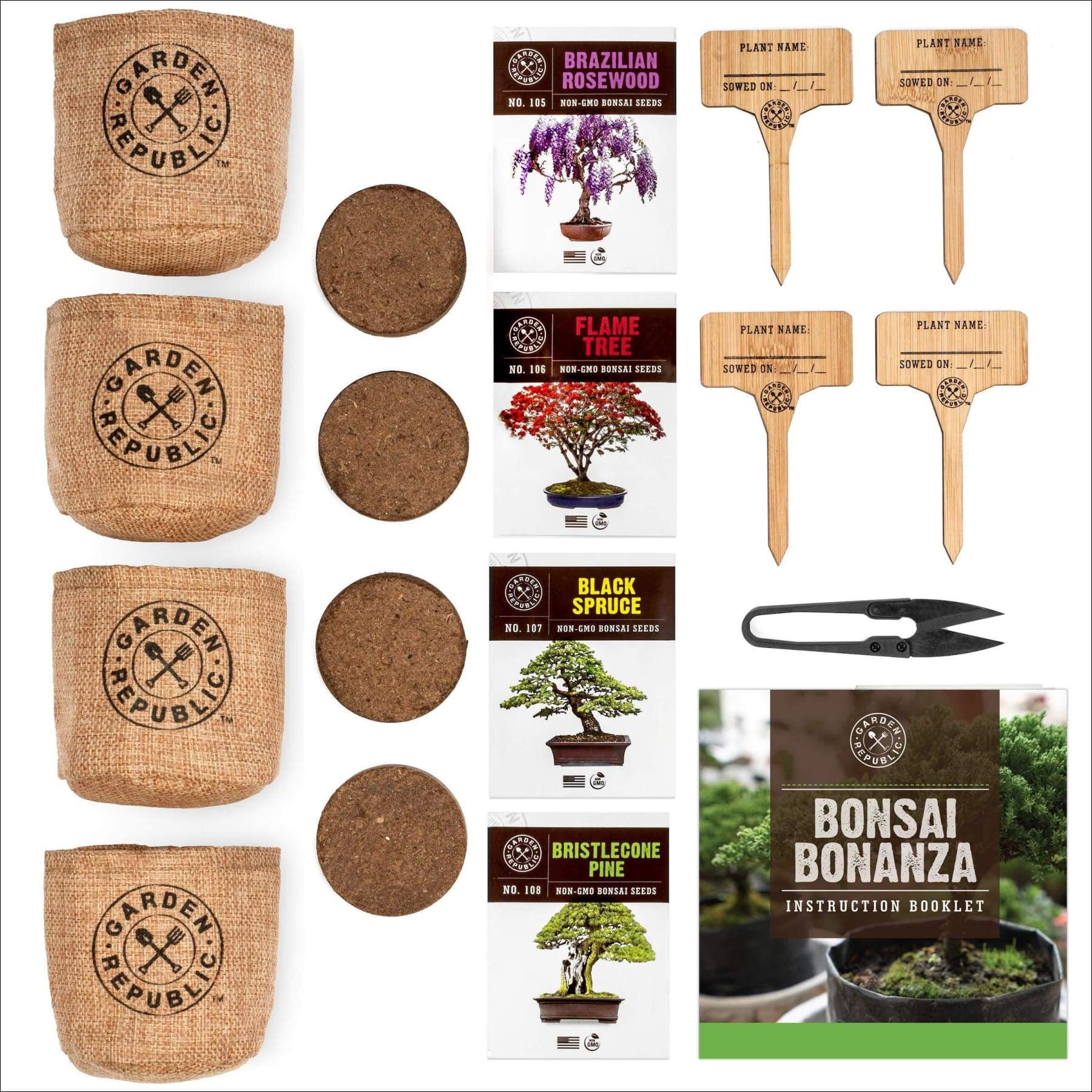 Bonsai Tree Seed Starter Kit - Mini Bonsai Plant Growing Kit, 4 Types of Seeds, Potting Soil, Pots, Pruning Shears Scissor Tool, Plant Markers, Wood Gift Box, eBook, Indoor Garden Gardenin | Walmart Canada Bonsai Tree Seed Starter Kit - Mini Bonsai Plant Growing Kit, 4 Types of Seeds, Potting Soil, Pots, Pruning Shears Scissor Tool, Plant Markers, Wood Gift Box, eBook, Indoor Garden Gardenin | Walmart Canada