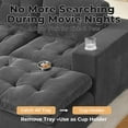 thumbnail image 6 of Fnkosi Sectional Sofa Modern Modular Cloud Couch with Deep Seating Upholstered Sofa for Living Room Bedroom, Corduroy Upholstery, Gray, 6 of 10