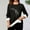 #498-Black, variant on Craaazy Tops For Women Round Neck Long Sleeve Sweaters Lamb Wool Warm Shirts Gifts For Women