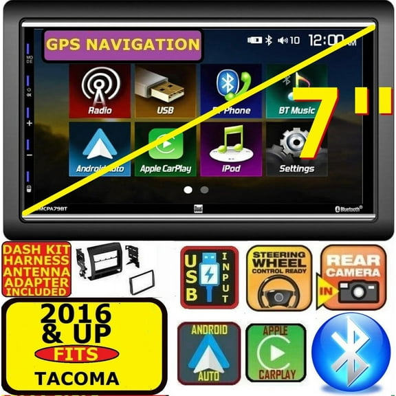 FOR 2016 & UP TACOMA GPS NAVIGATION SYSTEM BLUETOOTH APPLE CARPLAY ANDROID AUTO