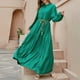 thumbnail image 1 of WILLBEST Vestidos Casuales Para Mujer 1 Vestido Informal De Moda Para Mujer, Primavera, Talla Grande, Mm, Suelto, Color Sólido, Manga Larga, Falda Larga, 1 of 3