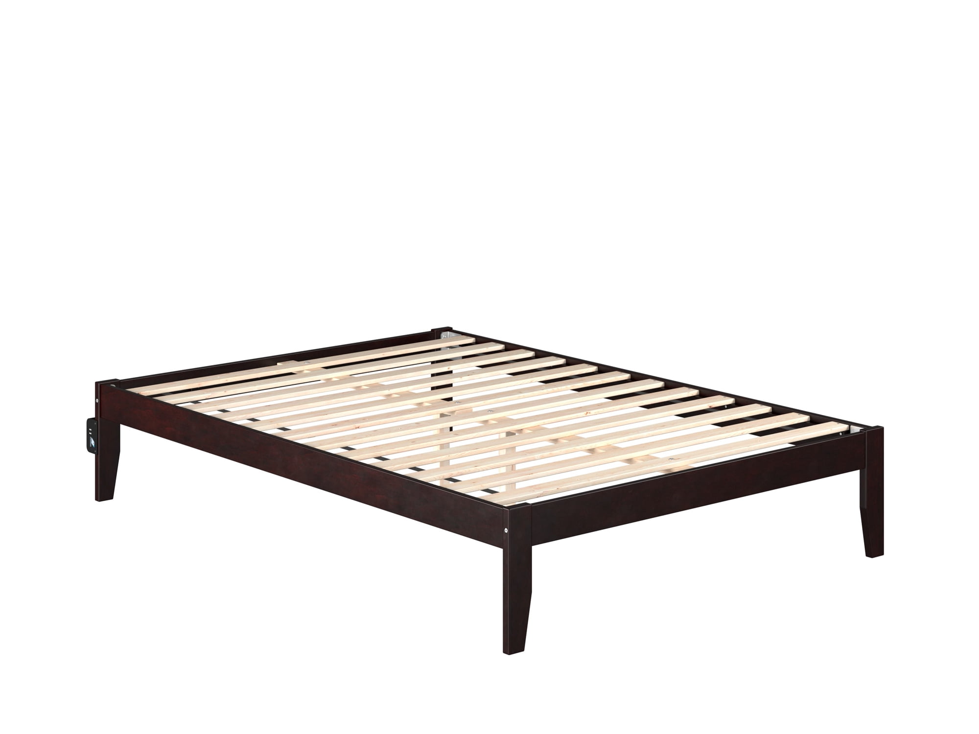 AFI Colorado 14" Wood Platform Bed Frame with 2 USB Ports, Full, Espresso