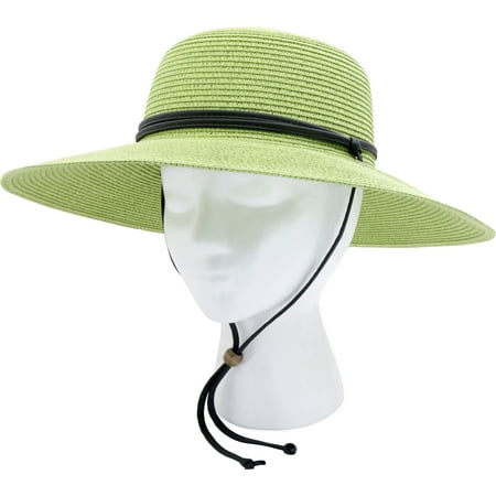 Sloggers 442TG Women's Green Braided Sun Hat With 50+ UPF
