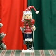 thumbnail image 2 of Milue 15in Wood Christmas Nutcrackers Soldier Ski Figures Toy Ornament for Holiday, 2 of 8