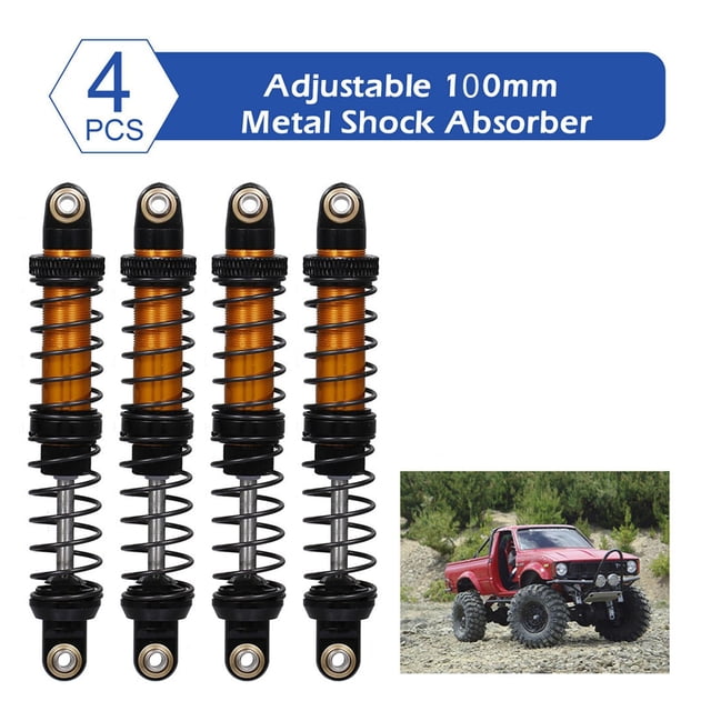 Amortiguador de aceite del amortiguador de la actualización del de 4 para el eje SCX10 AXI03007 1:10 RC orugas piezas del vehículo del - 100 mm
