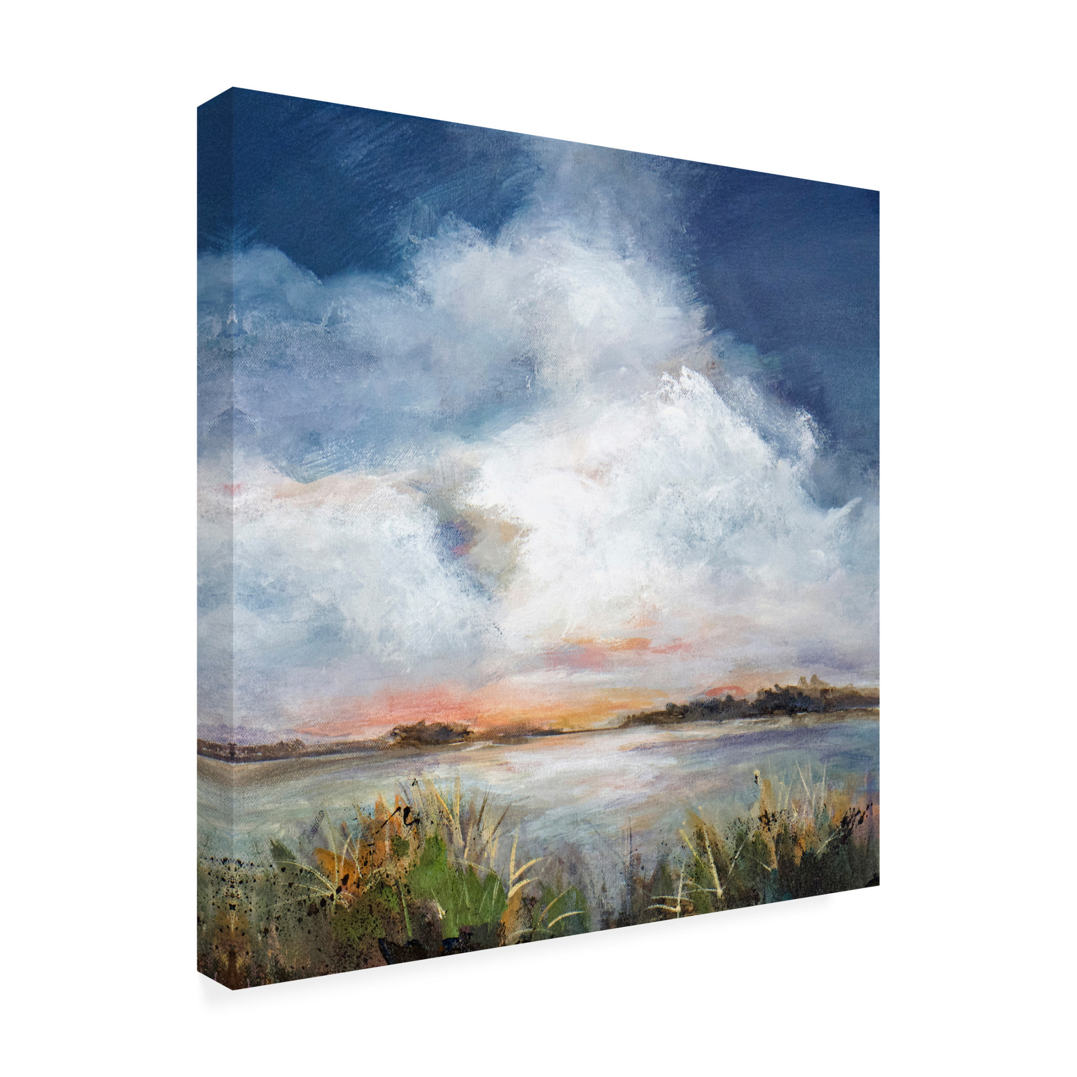 Canvas Wall Art - Karen Hale 'Evening Melody' Wall Art for Living Room, Bedroom, or Office Décor by Trademark Fine Art - 18 x 18 Inches