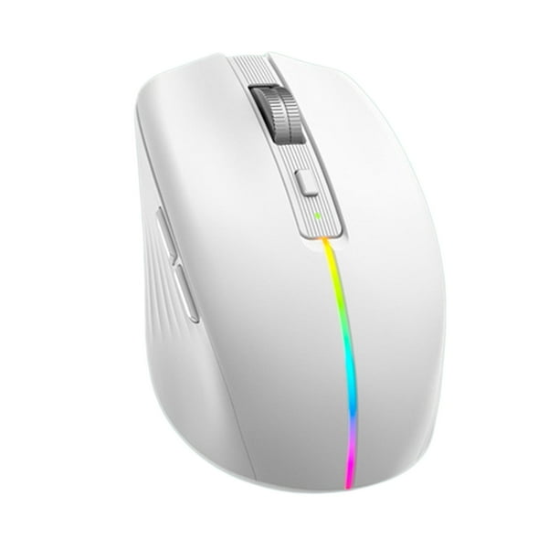 Ratón de voz inteligente con IA/Ratón portátil para computadora/Botones de macro personalizados/Voz Blanco