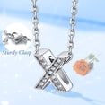 thumbnail image 3 of Collar Inicial Silvora Plata Esterlina Circonita Cúbica Letra X, 3 of 8
