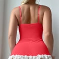 thumbnail image 5 of Sexy Garter Belt Mesh Lace Babydoll Lingerie Dress Set with Thong, 5 of 5