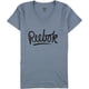 thumbnail image 3 of Reebok Womens V-Neck Script Logo Graphic T-Shirt, azul, mediano, 3 of 3