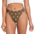 thumbnail image 1 of Fotbe Green and Squares Tanga Sin Costuras para Mujer con Estampado – Panties Invisibles, Transpirables y Cómodos para Uso Diario-Medium, 1 of 6