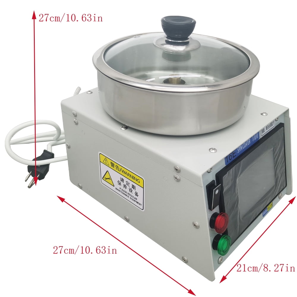 Lab Spin Coater Spin Processor Glue Spin Coating Machine with 20mm&50mm Sucker Speed 100-8000RPM
