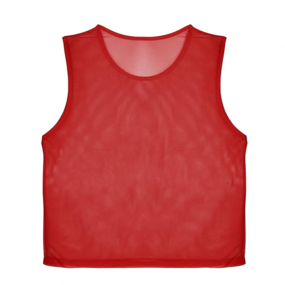 Mesh Team Practice Vest Comfortable Breathable Soccer Scrimmage Training Vests Oxblood Red Waterboy Football For Soccer Team Sports Games Football Basketball