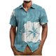 thumbnail image 2 of Blusa y camisa de manga corta con cuello vuelto Camisa casual para hombre Camisa de bolos vintage de manga corta Camisas de verano Camisa abotonada Blusa para hombre Poliéster, 2 of 5