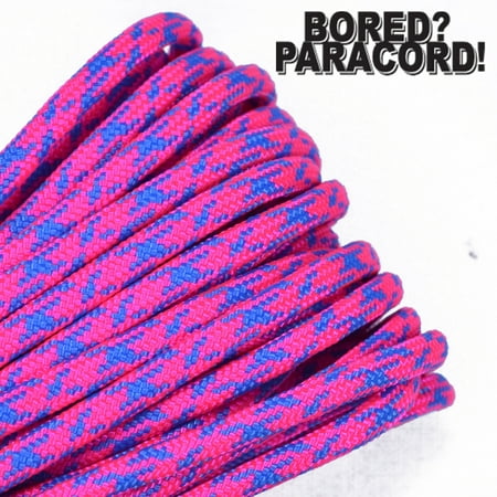 

Bored Paracord Brand 550 lb Type III Paracord - Razz Matazz 1000 Feet
