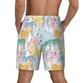 thumbnail image 4 of Haiem Zebra Colourful Mens Swim Trunks with Compression Liner 2 in 1 Swimming Shorts Stretch Swimwear Quick Dry,Board Shorts-X-Large, 4 of 9