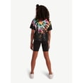 Justice Girls Oversized TShirt and Bike Shorts Outfit Set, 2Piece, Sizes XSXLP