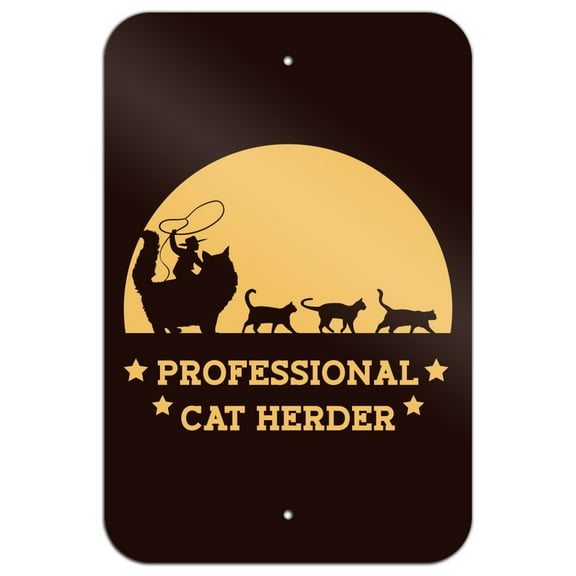 Professional Cat Herder Funny Home Business Office Sign