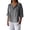 Dark Gray, variant on Staron Women's Casual V-Neck Three Quarter Sleeve Loose Blouse Solid Color Fashion Top with Decorative Buttons, Beige XL