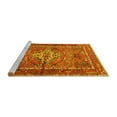 thumbnail image 2 of Ahgly Company Machine Washable Indoor Square Persian Yellow Traditional Area Rugs, 3' Square, 2 of 4