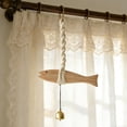 thumbnail image 4 of YIMWNYI Solid Wood Fish Shaped Doorbell, Handmade Wall Hanging Decor, Unique Housewarming Gift, Metal Pendant Chime, Versatile Home Decoration, 4 of 6