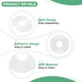 thumbnail image 2 of 4-Pack Wall Split Flange, for 1 Inch/25mm OD Pipe ABS Escutcheon Plate Round Plumbing Cover Plates [White], 2 of 6