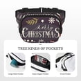 thumbnail image 5 of Rateoe Merry Christmas Print Fanny Pack Belt Bag for Women and Men, Square Double-Layer Waterproof Waist Pack with Adjustable Strap for Hiking, Jogging, Cycling, 5 of 9