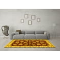 thumbnail image 3 of Ahgly Company Indoor Square Oriental Yellow Traditional Area Rugs, 7' Square, 3 of 4