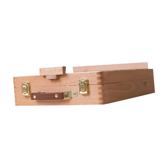 Wooden Art Easel Box, Sketch Box Table Easel, Beechwood with Storage Portable Wood Tabletop Desktop Easel for Adult, 14.17x10.63x3.54inch
