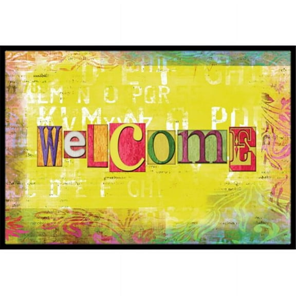 Carolines Treasures Artsy Welcome Indoor or Outdoor Mat