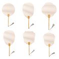 thumbnail image 2 of CSChome Summer Round Fan White Round Hand Held with Tassels Chinese Style Dance Performance Photo Props, 2 of 7
