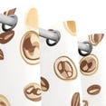 thumbnail image 3 of Cute Cartoon Coffee Bean Blackout Curtains for Living Room Bedroom 55W x 72/84L Insulated Window Drapes 2 Panels, 3 of 6
