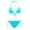 Light Blue, variant on Womens Sexy Bikini Set Wirefree Halter String Triangle Bikini Swimsuit Lace Up Mini Bathing Suit