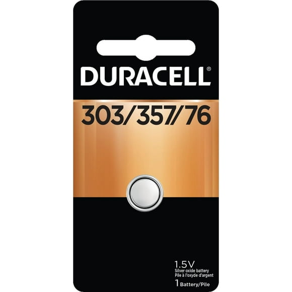 Duracell 303/357 Silver Oxide Watch/Electronic Button Battery, 1 Pack