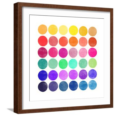 Art.com Colourplay 6 Giclee Print by Garima Dhawan, Brown Frame Wall Art, 21" x 21"