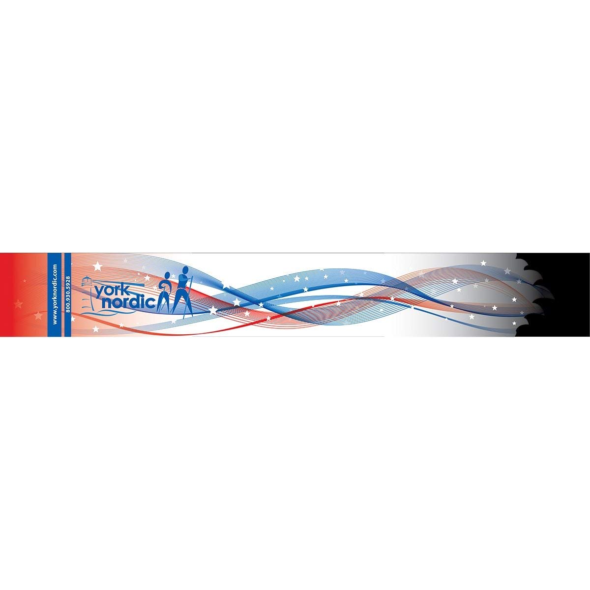 York Nordic Stars & Stripes Walking Poles - Red, White Blue Design - Choice Grips - 2 Poles, Tips & Bag - image 2 of 8