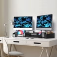 thumbnail image 5 of Desk Dual Monitor Stand Riser with Drawer, Black, 5 of 10