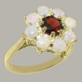 thumbnail image 2 of LBG British Made 10k Yellow Gold ring with Natural Garnet & Opal Womens Statement Ring - 33 size options - Size 11.25, 2 of 6